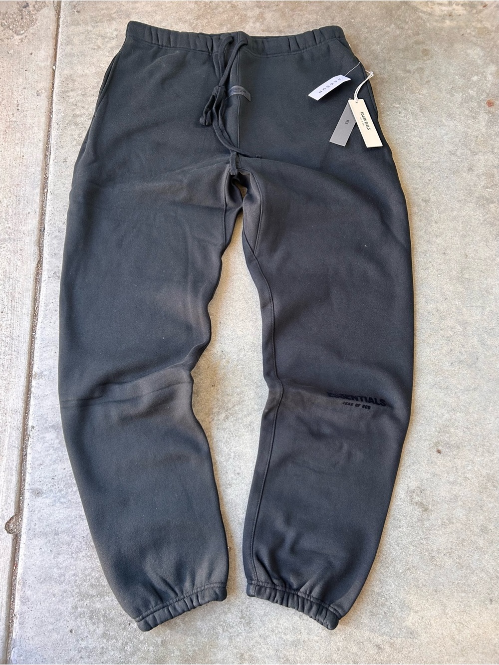 Fear of God Mens Black Sweatpants with Drawstring